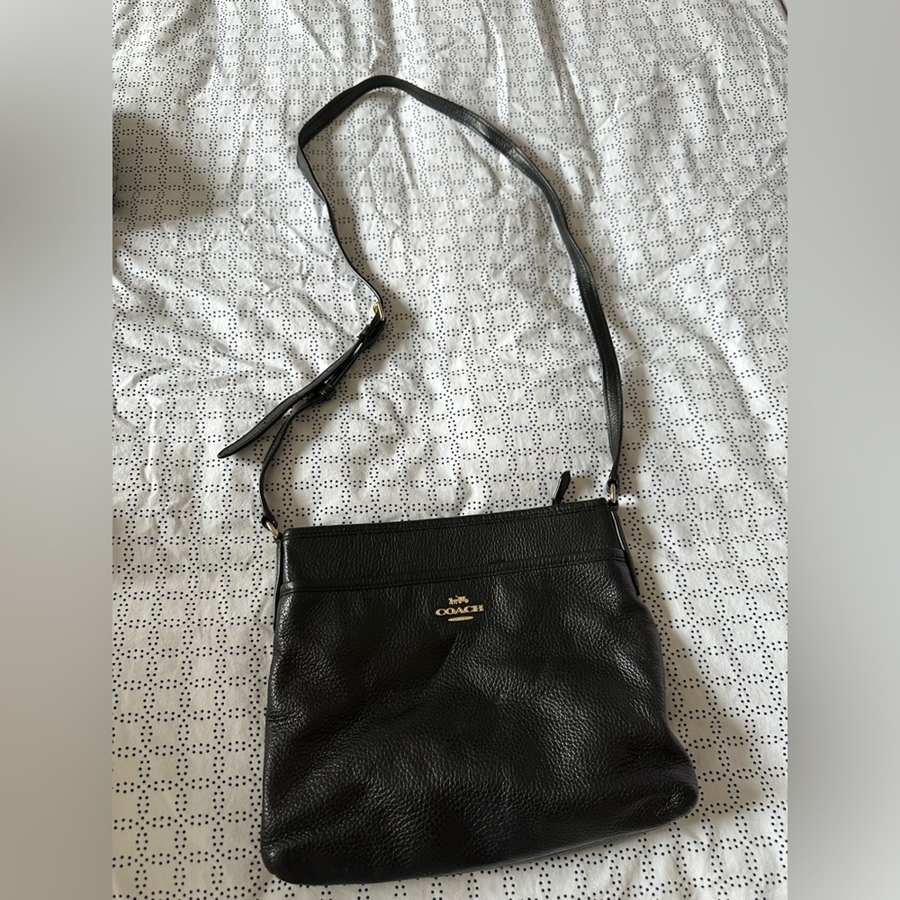 Coach Black Crossbody Bag with Gold Hardware